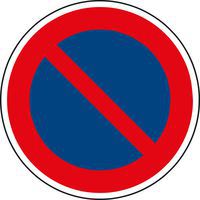 Znak drogowy Zakaz postoju (B29)