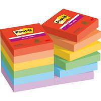 Karteczki samoprzylepne Post-it® Super Sticky, PLAYFUL , 47,6x47,6mm, 12x90 kart.