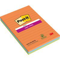 Karteczki samoprzylepne Post-it® Super Sticky XXL, BOOST, w linię, 101x152mm, 3x45 kart.