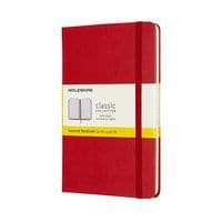 Notes MOLESKINE Classic M, 11,5x18 cm, w kratkę, twarda oprawa, scarlet red, 208 stron, czerwony