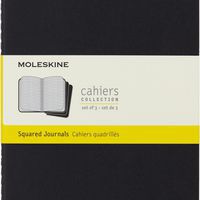 Zestaw 3 Zeszytów MOLESKINE Cahier Journals L (13x21cm) w kratkę, 80 strony, czarny