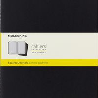 Zestaw 3 Zeszytów MOLESKINE Cahier Journals XL (19x25cm) w kratkę, 120 stron, czarny