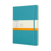 Notes MOLESKINE Classic XL (19x25 cm) w linie, twarda oprawa, reef blue, 192 strony, niebieski