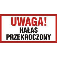 Uwaga! Hałas przekroczony 20 X 40 nieświec. płyta sztywna PCV