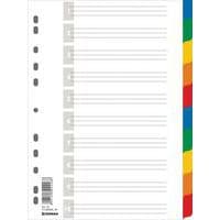 Przekładki DONAU, A4, 225x297mm, 10+1 kart, mix kolorów