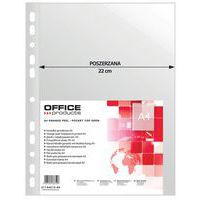 Koszulki na dokumenty OFFICE PRODUCTS, poszerzana, A4, groszkowe, 90mikr., 50szt.