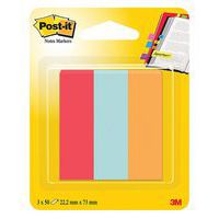 Zakładki indeksujące POST-IT® (671-PBO), papier, 22,2x73mm, 3x50 kart., mix kolorów