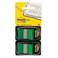 Zakładki indeksujące POST-IT® (680-G2EU), 25x43mm, 2x50 kart., zielone