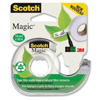 Taśma biurowa ekologiczna SCOTCH® Magic™ (9-1920D), matowa, z dyspenserem, 19mm, 20m