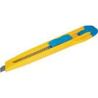 Nóż biurowy DONAU 9mm, plastikowy, z blokadą, niebiesko-żółty