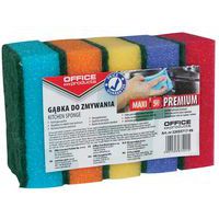 Gąbka do zmywania OFFICE PRODUCTS Maxi Premium, 5szt., mix kolorów