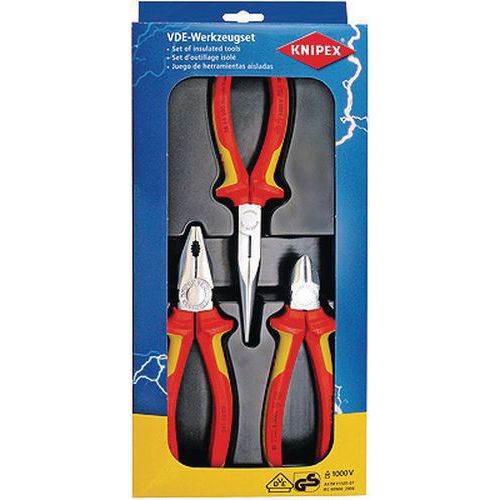 Zestaw szczypiec izolowanych Knipex 1000 V VDE, 3 szt