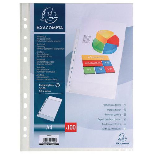 Exacompta Europacks, A4, przezroczysty, 100 szt