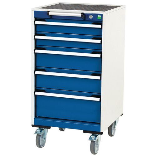 Komoda mobilna Bott Cubio, 99 x 52,5 x 52,5 cm, 5 szuflad, multipleks/linoleum/mat