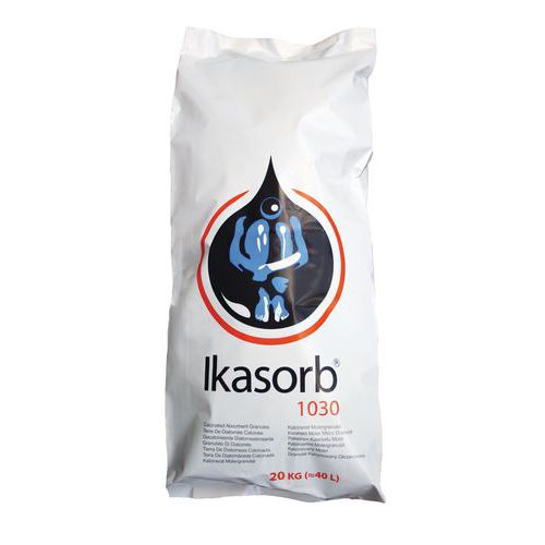 Sorbent sypki Ikasorb 1030, pojemność wchłaniania 15,5 l, opakowanie 20 kg