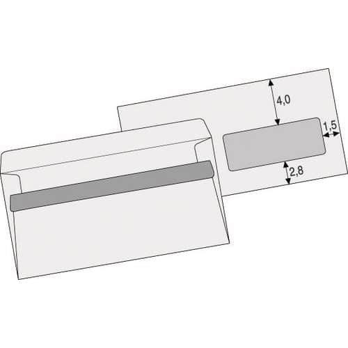 Koperta samoklejąca z okienkiem, biała