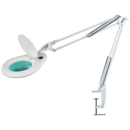 Lampa laboratoryjna LED Manutan Expert Grebes z okrągłą lupą, 9 W