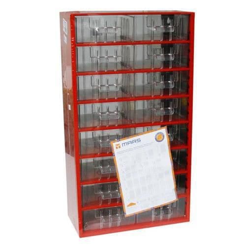 Metalowy organizer, 16 szufladek