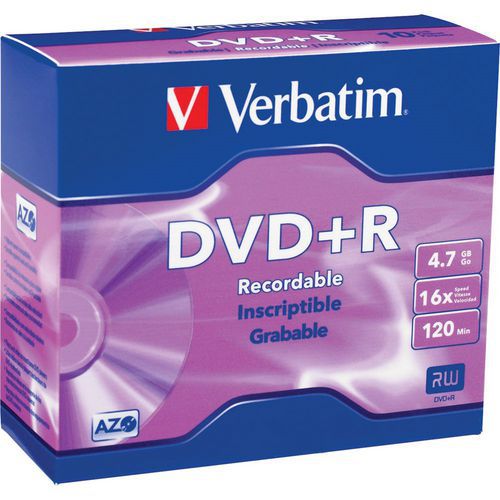 Verbatim DVD+-R/+-RW 4,7 GB 4-16x, AZO, 5 – 10 szt.