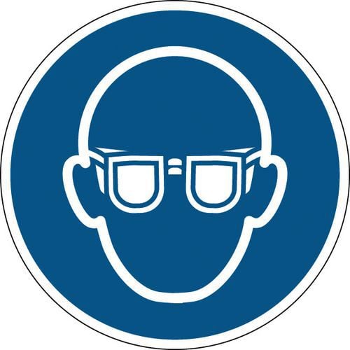 Dowództwo Tabele bezpieczeństwa — Używaj okularów ochronnych