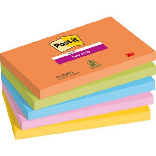 Karteczki samoprzylepne Post-it® Super Sticky, BOOST, 76x127mm, 5x90 kart.