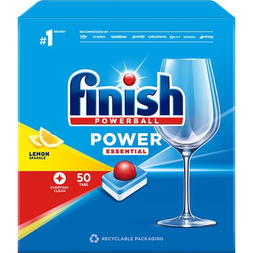 Tabletki do zmywarki FINISH Power Essential, 50szt., lemon