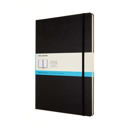 Notes MOLESKINE Classic A4 (21x29,7 cm) w kropki, twarda oprawa, 192 strony, czarny