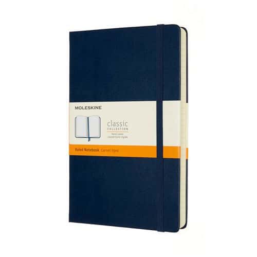 Notes MOLESKINE Classic L (13x21 cm) w linie, twarda oprawa, sapphire blue, 400 stron, niebieski