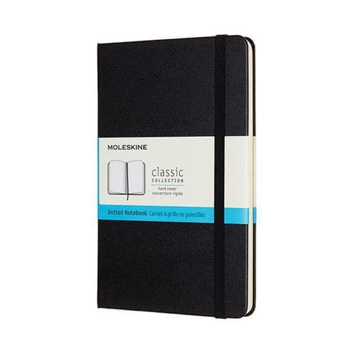 Notes MOLESKINE Classic M, 11,5x18 cm, w kropki, twarda oprawa, 208 stron, czarny