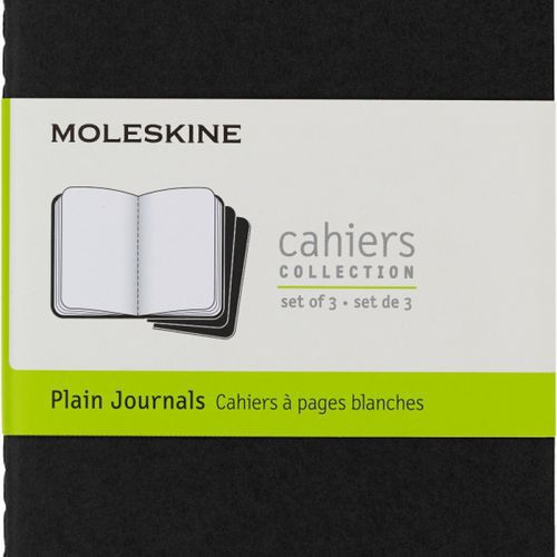 Zestaw 3 Zeszytów MOLESKINE Cahier Journals P (9x14cm) gładki, 64 strony, czarny