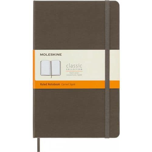 Notes MOLESKINE Classic L (13x21 cm) w linie, twarda oprawa, earth brown, 240 stron, brązowy