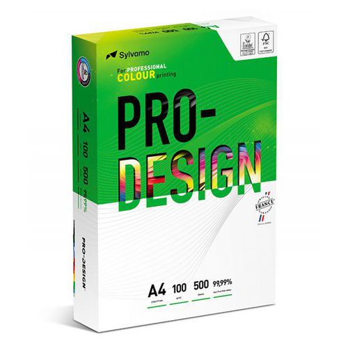 Papier ksero PRO-DESIGN FSC, satynowany, klasa A++, A4, 168CIE, 100gsm, 500 ark.