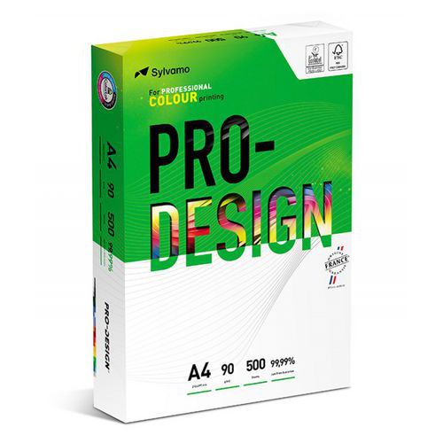 Papier ksero PRO-DESIGN FSC, satynowany, klasa A++, A4, 168CIE, 90gsm, 500 ark.