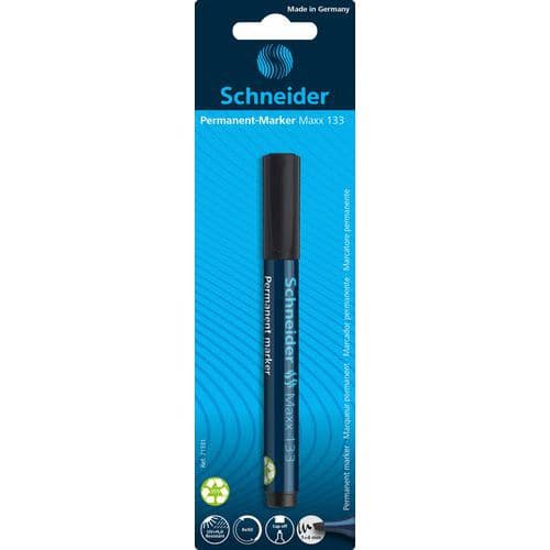 Marker permanentny SCHNEIDER Maxx 133, ścięty, 1-4mm, blister, czarny