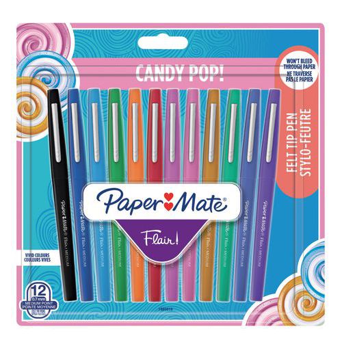 Markery Paper Mate Flair Candy, 12 szt