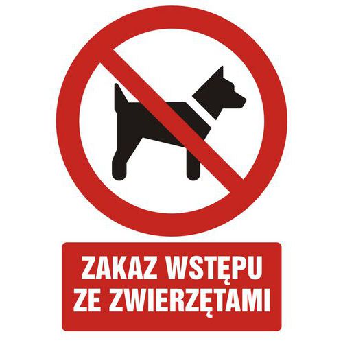 Zakaz wstępu ze zwierzętami