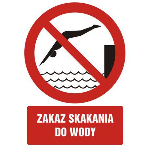 Zakaz skakania do wody