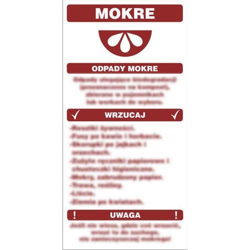 Instrukcja segregacji odpadów - odpady mokre