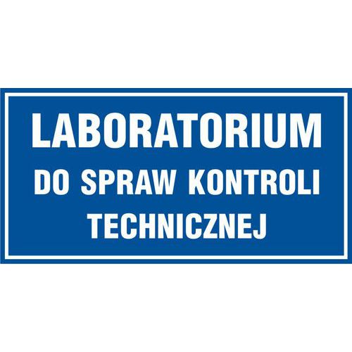 Laboratorium do spraw kontroli technicznej 20 X 40 nieświec. płyta sztywna PCV