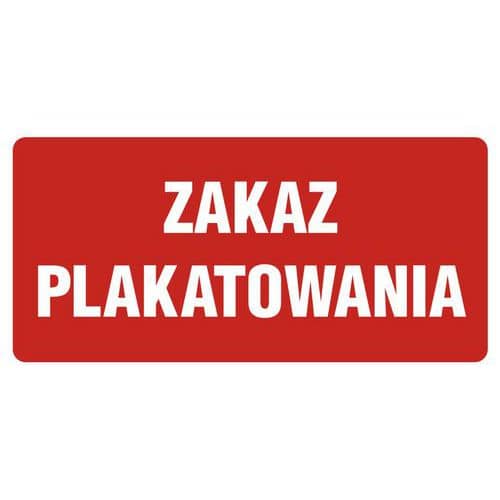 Zakaz plakatowania