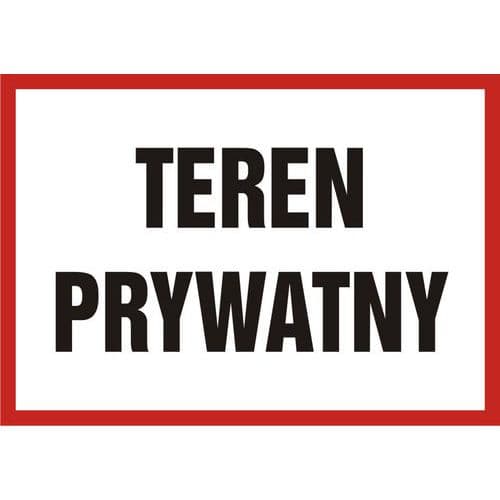 Teren prywatny 14,8 X 21 nieświec. płyta sztywna PCV