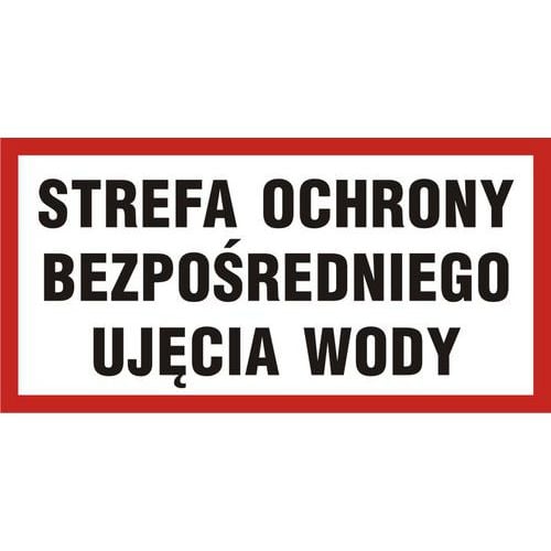 Strefa ochrony bezpośredniego ujęcia wody 20 X 40 nieświec. płyta sztywna PCV