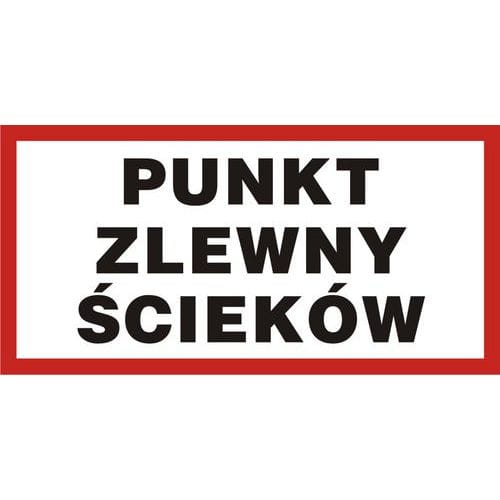 Punkt zlewny ścieków 20 X 40 nieświec. płyta sztywna PCV