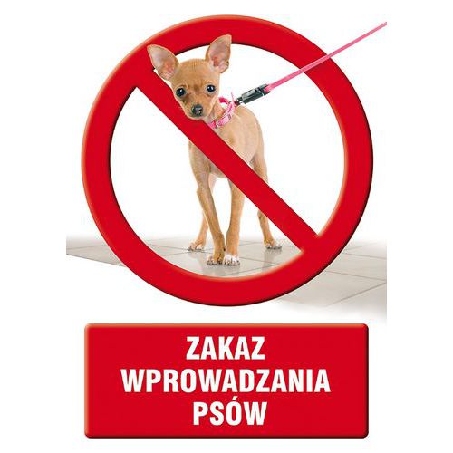 Zakaz wprowadzania psów