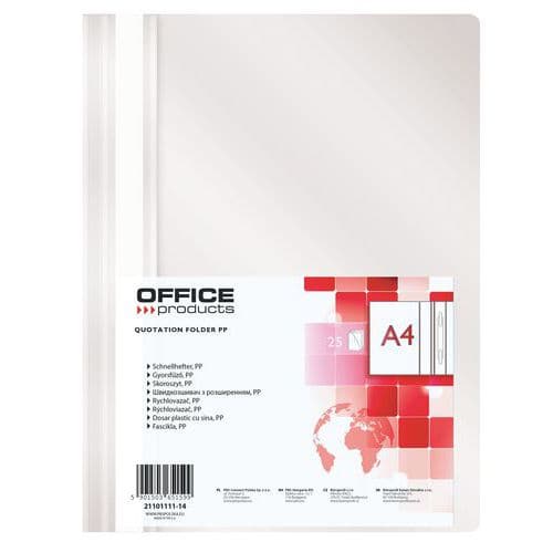 Skoroszyt OFFICE PRODUCTS, A4, miękki, 100/170mikr.