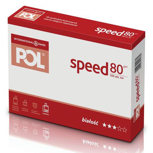 Papier kserograficzny IP POL SPEED, A4, klasa C, 153CIE, 80gsm, 500ark.