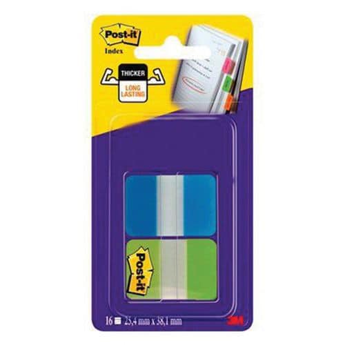 Zakładki indeksujące POST-IT® do archiwizacji (686-AL), silne, 38x25,4mm, 2x8 kart., mix kolorów