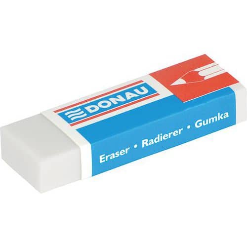 Gumka uniwersalna DONAU, 41x21x11mm, blister - 3szt., biała