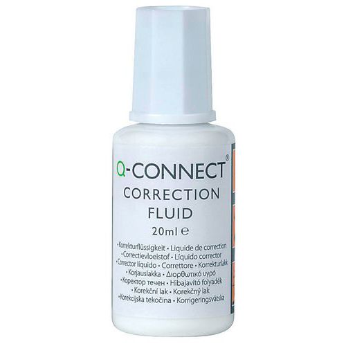 Korektor w płynie Q-CONNECT z pędzelkiem, 20ml