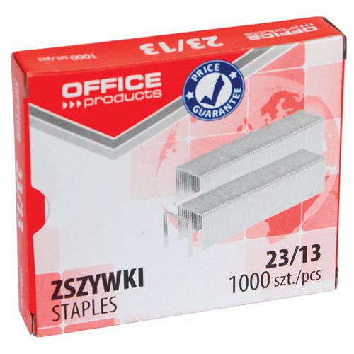 Zszywki OFFICE PRODUCTS, 23/13, 1000szt.